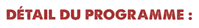 Détail du programme
